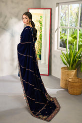 DD-0882 BLUE VELVET SHAWL
